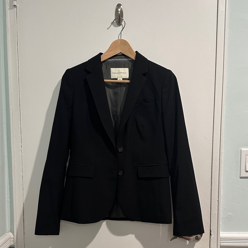 Banana Republic Classic Black Blazer and suit pants